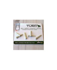 6 Tusq PP-1122 White Black Dot GRAPH TECH Stegstifte für Akustikgitarre