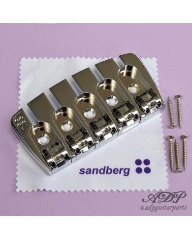 Saitenhalter/Steg für 5-saitigen Bass, Chrom, Sandberg