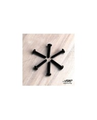 6 Stratocaster Black Pickup Screws,  3.30 mm x 18mm