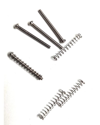 4 Nickel-Schrauben für Humbucker + Federn