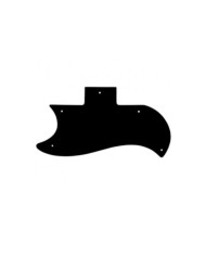 Linkshänder-Pickguard Schwarz HalfFace 3-lagig für Gibson SG Vintage 1961-1970