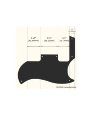 Schwarzes 3-lagiges Schlagbrett für Gibson SG Special 2010-2012 '60s Tribute
