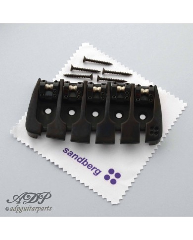 Saitenhalter/Brücke für Bass, schwarz, 5-saitig, Sandberg
