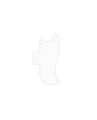 Thin White 1 ply Pickguard For Gibson 1961-1970 Half Face SG