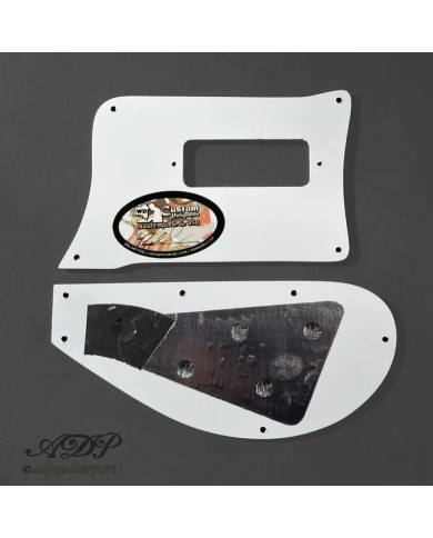 Schlagbrett für Rickenbacker Bass 4003, 2-teilig, White Pearloid, 3-lagig