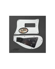 Schlagbrett für Rickenbacker Bass 4003, 2-teilig, White Pearloid, 3-lagig