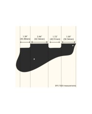Schwarzes dünnes 1-lagiges Pickguard, .060" für Epiphone Casino 61-70's P90