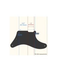 Schwarzes Schlagbrett für Telecaster Cabronita WD-Custom USA, 1-lagig, .060"