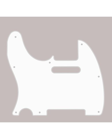 Dünnes weißes LINKSHÄNDER-Schlagbrett 060" Telecaster Vintage USA 3-lagig 8 Löcher