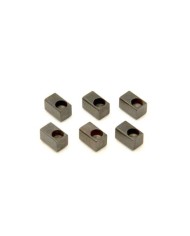 Schaller Floyd Rose Lockmeister Vierkant-Einsätze 4x4mm Set mit 6 Stück Schwarz F0080