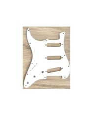 Lefty SSS 3 ply 11Holes Stratocaster White Pickguard