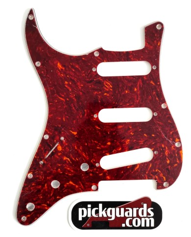 Linkshänder-Schlagbrett SSS Stratocaster Tortoise shell, 2-lagig, 11 Löcher