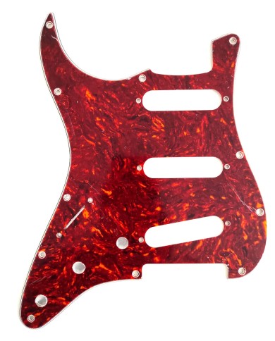 Linkshänder-Schlagbrett SSS Stratocaster Tortoise shell, 2-lagig, 11 Löcher