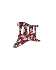 Dia Calavera Skull & Rose Graphic Pickguard For Fender Stratocaster 11 holes, 1964-Present