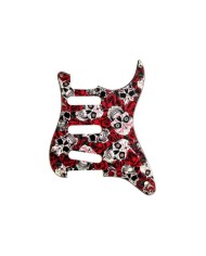 Schlagbrett Dia Calavera Skull & Rose Grafik für Fender Stratocaster, 11 Löcher, 1964-heute