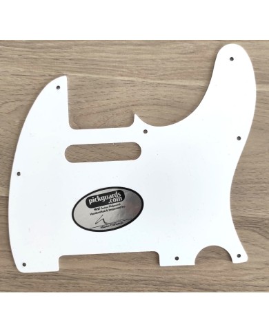 Dünnes weißes LINKSHÄNDER-Schlagbrett 060" Telecaster Vintage USA 3-lagig 8 Löcher