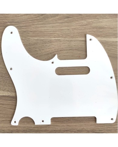 Dünnes weißes LINKSHÄNDER-Schlagbrett 060" Telecaster Vintage USA 3-lagig 8 Löcher