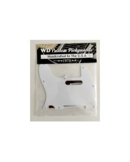 Pickguard Blanc GAUCHER fin 060" Telecaster Vintage USA 3ply 8 trous