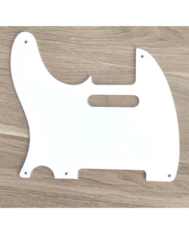 Schlagbrett Weiß LINKSHÄNDER dünn 060" Telecaster Vintage USA 1-lagig 5 Löcher