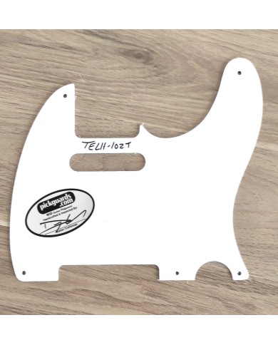Schlagbrett Weiß LINKSHÄNDER dünn 060" Telecaster Vintage USA 1-lagig 5 Löcher