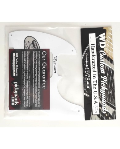 Schlagbrett Weiß LINKSHÄNDER dünn 060" Telecaster Vintage USA 1-lagig 5 Löcher