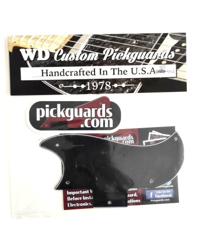 Schwarzes Half Face 3-lagiges SG-Schlagbrett für Gibson 1961-1970