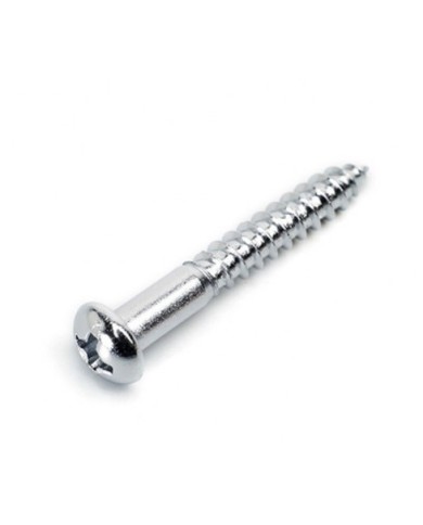 6 verchromte Gotoh Schrauben 3.5x25mm für Vintage Strat Tremolo