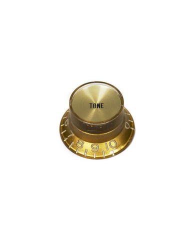 2 goldfarbene Knöpfe, 24 Riffelungen, Gibson Style Gold Reflector