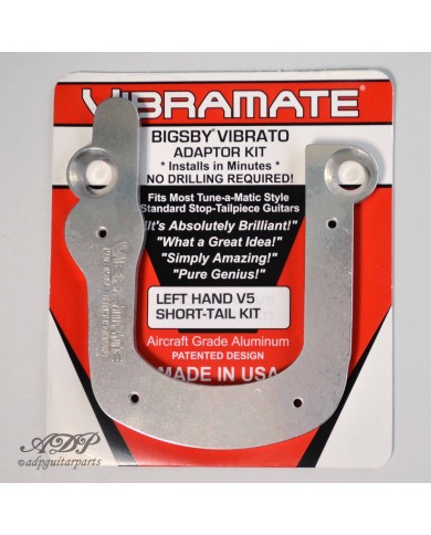 VibramateV5 Short Linkshänder Adapter ohne Bohren SG Tele Bigsby B5 Nickel Lefty