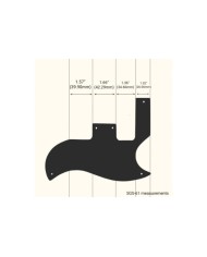 Black 3ply Pickguard For Gibson 1961-1970 SG Spécial