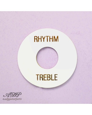 WD Les Paul Rhythm/Treble Schlagbrett, weiß mit goldener Beschriftung, selbstklebend
