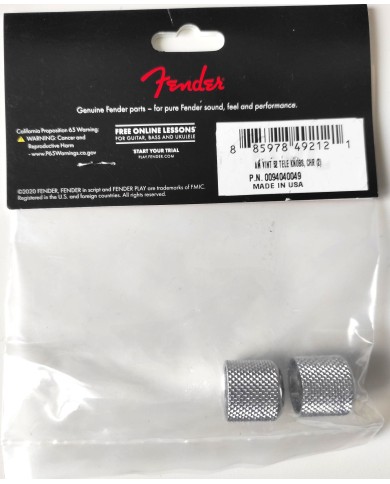 2 Fender Telecaster Pure Vintage 52's Knöpfe, Chrom 009-4040-049