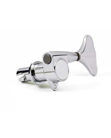 1 verchromte Gotoh GB7 Compact Bassmechanik, linke Seite