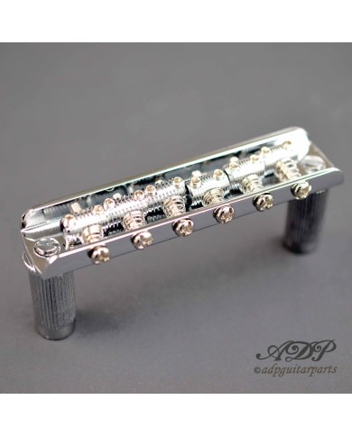 Tele-zu-Bigsby-B5/50-WD-Umrüstkit: Brücke mit 6 Saitenreitern + Pickup-Platte, Chrom