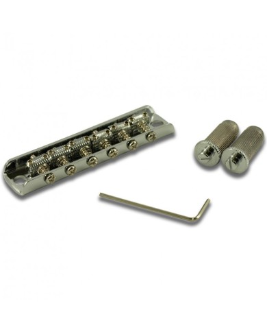 Tele-zu-Bigsby-B5/50-WD-Umrüstkit: Brücke mit 6 Saitenreitern + Pickup-Platte, Chrom