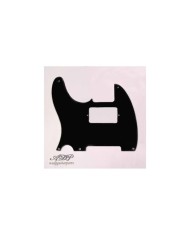Pickguard Gaucher pour Telecaster avec Humbucker style Vintage 1 ply 5 trous Noir
