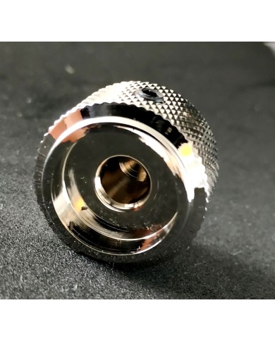 1 Duesenberg Art-Deco-Knopf, Chrom, 22mmØ x 16.5mm