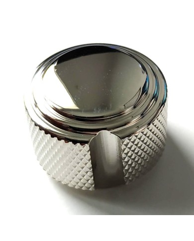 1 Duesenberg Art-Deco-Knopf, Chrom, 22mmØ x 16.5mm