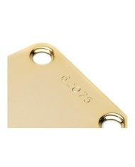 Plaque  Fixation Manche Neck Plate pour Strat Tele, P-J-Bass Serial Number Gold