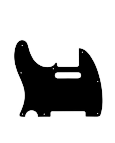 Schwarzes Linkshänder-Schlagbrett Telecaster Vintage USA, 1-lagig, 8 Löcher