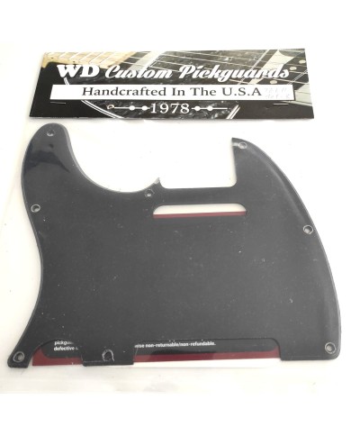 Schwarzes Linkshänder-Schlagbrett Telecaster Vintage USA, 1-lagig, 8 Löcher