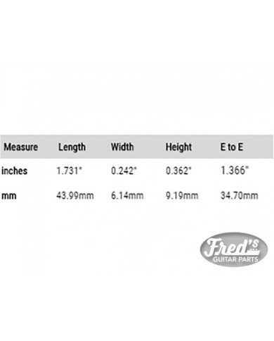 Graph Tech Tusq XL PQL-6060-00 Epiphone Sattel mit Kerben 43.84x8.89x6.1mm