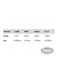 Sillet Graph Tech Tusq XL PQL-6060-00 Epiphone Slotted NUT 43.84x8.89x6.1mm