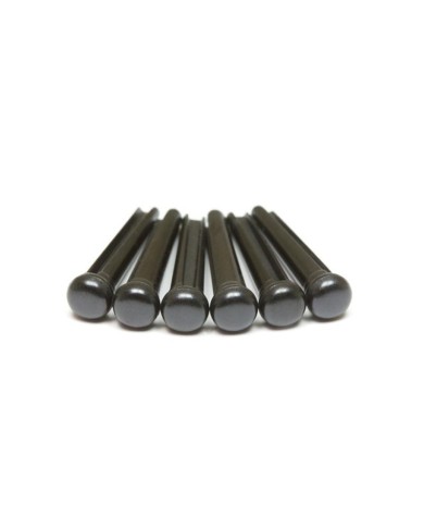 Set schwarze Tusq Traditional Bridge Pins 5.1mm (6 STK.) ohne Einlagen