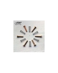 6 Pickup-Schrauben Micro Strat 3,30 mm x 18 mm vergoldet, mit Federn