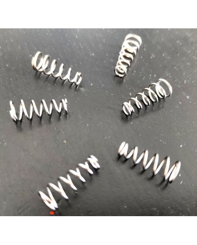 6 Pickup-Schrauben Micro Strat 3,30 mm x 18 mm vergoldet, mit Federn