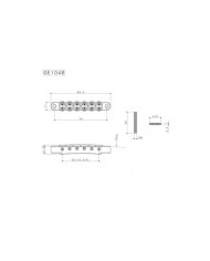 Gotoh Relic Tunomatic GE-104B Vintage Steg mit M4x0.7 Stegeinsätzen, Nickel Aged