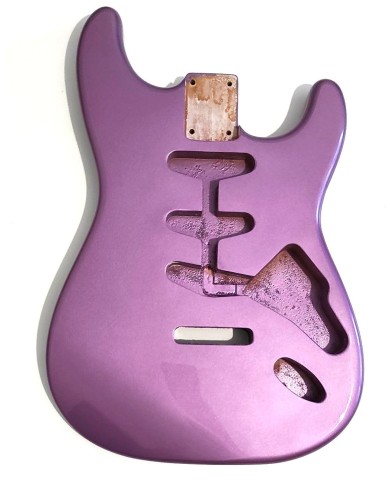 Alder 3 pieces Body SSS Stratocaster style, metalic Purple Varnish