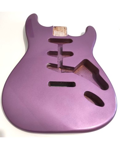 Alder 3 pieces Body SSS Stratocaster style, metalic Purple Varnish