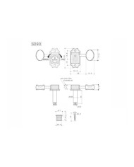 Vintage Gotoh 3+3 Nickel Locking Tuning Pegs SD90 rond metal knobs